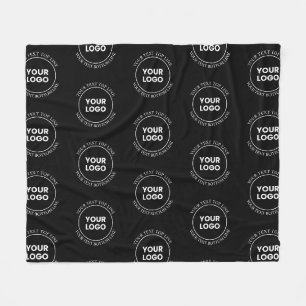 Uw logo & bewerkbare tekst Herhalend patroon Fleece Deken