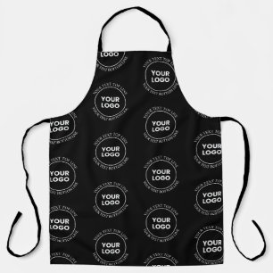 Uw logo & bewerkbare tekst Herhalend patroon Schort