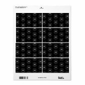 Uw Logo & bewerkbare tekst | Herhalingspatroon Etiket (Full Sheet)