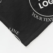 Uw Logo & bewerkbare tekst | Herhalingspatroon Fleece Deken (Hoek)
