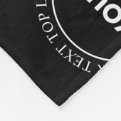 Uw Logo & bewerkbare tekst | Herhalingspatroon Fleece Deken (Hoek)