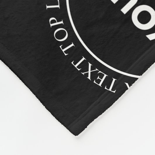 Uw Logo & bewerkbare tekst | Herhalingspatroon Fleece Deken (Hoek)