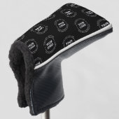 Uw Logo & bewerkbare tekst | Herhalingspatroon Golfheadcover (3/4 voorkant)