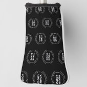 Uw Logo & bewerkbare tekst | Herhalingspatroon Golfheadcover (Draai 90)