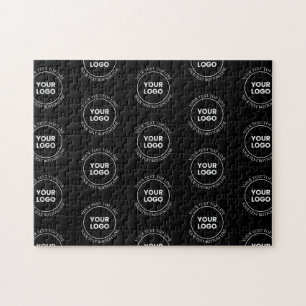 Uw Logo & bewerkbare tekst   Herhalingspatroon Legpuzzel