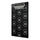 Uw Logo & bewerkbare tekst | Herhalingspatroon Mini Klembord (Angled2)