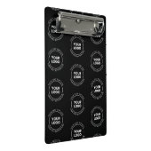 Uw Logo & bewerkbare tekst | Herhalingspatroon Mini Klembord (Schuin)