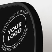 Uw Logo & bewerkbare tekst | Herhalingspatroon Pickleball Paddle (Links Detail)