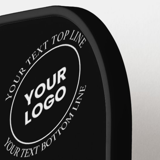 Uw Logo & bewerkbare tekst | Herhalingspatroon Pickleball Paddle (Links Detail)