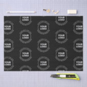 Uw Logo & bewerkbare tekst | Herhalingspatroon Tissuepapier (Craft)