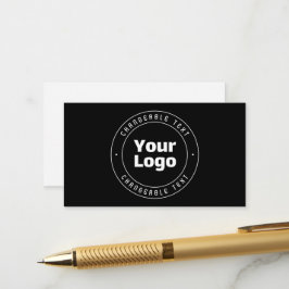 Uw Logo & Bewerkbare Tekst Sjabloon | Zwart & Wit