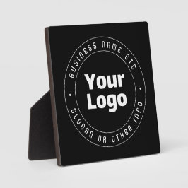 Uw logo & bewerkbare tekstsjabloon | Zwart & Wit Fotoplaat