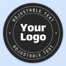 Uw logo & bewerkbare tekstsjabloon | Zwart & Wit