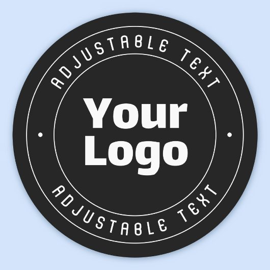 Uw logo & bewerkbare tekstsjabloon | Zwart & Wit Labels