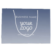 Uw logo bewerkbare verloopkleur groot cadeauzakje (Achterkant)