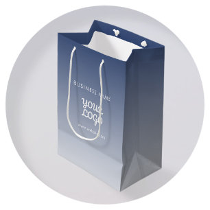 Uw logo bewerkbare verloopkleur medium cadeauzakje