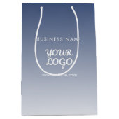 Uw logo bewerkbare verloopkleur medium cadeauzakje (Voorkant)