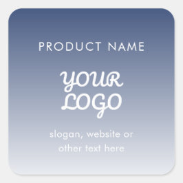 Uw logo bewerkbare verloopkleur vierkante sticker