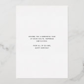 Uw Logo Black Oranje Fireworks Group Birthday Folie Uitnodiging (Achterkant)