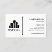 Uw Logo Black White-minimalist Visitekaartje (Voorkant)