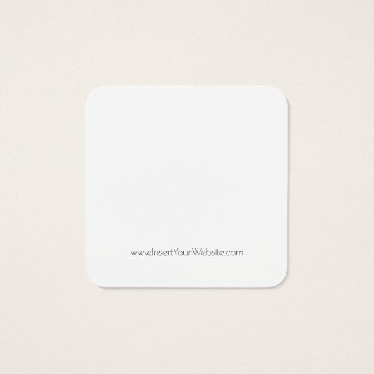 Uw Logo Black & WhiteRound Ketting Display Kaart (Achterkant)