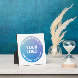 Uw Logo Blauw naar Paarse Ombre & Circulaire Tek Fotoplaat