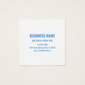 Uw Logo | Blauw tot Paarse Ombre & Circulaire teks Vierkante Visitekaartjes (Achterkant)