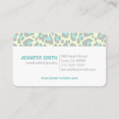 Uw Logo Blauwgroen laptop voor het afdrukken van d Visitekaartje (Achterkant)