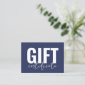 Uw Logo Blue Business Cadeaubon Visitekaartje (Staand voorkant)