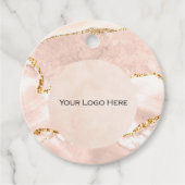 Uw Logo Blush & Gold Prijs Labels (Voorkant)