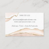 Uw Logo Blush & Gold Visitekaartje (Achterkant)