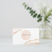 Uw Logo Blush & Gold Visitekaartje (Staand voorkant)