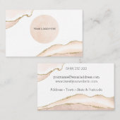 Uw Logo Blush & Gold Visitekaartje (Voorkant / Achterkant)
