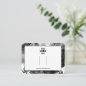 Uw Logo Bow Hair Clip Display Kaart Horizontaal Visitekaartje (Staand voorkant)