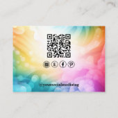 Uw Logo Bow Hair Clip Rainbow Display Kaart Visitekaartje (Achterkant)