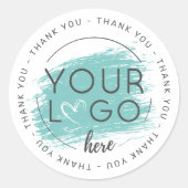 Uw Logo branded promotionele dank u Ronde Sticker (Voorkant)