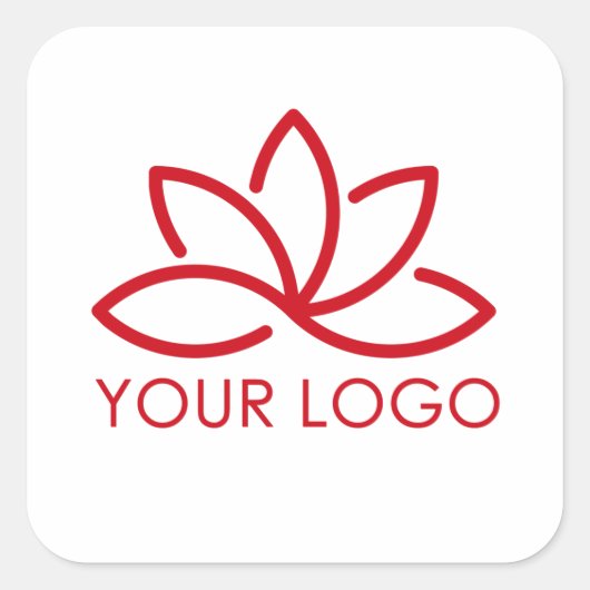 Uw Logo Branding en Identiteit Vierkante Sticker (Voorkant)