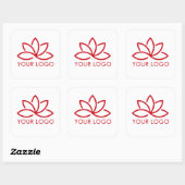 Uw Logo Branding en Identiteit Vierkante Sticker (Vel)