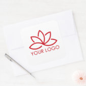 Uw Logo Branding en Identiteit Vierkante Sticker (Envelop)
