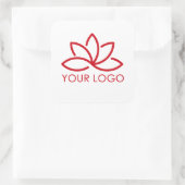 Uw Logo Branding en Identiteit Vierkante Sticker (Tas)