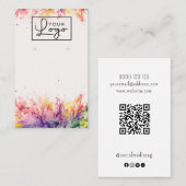 Uw Logo Bright Earring Kaart Social Media QR-code Visitekaartje (Voorkant / Achterkant)