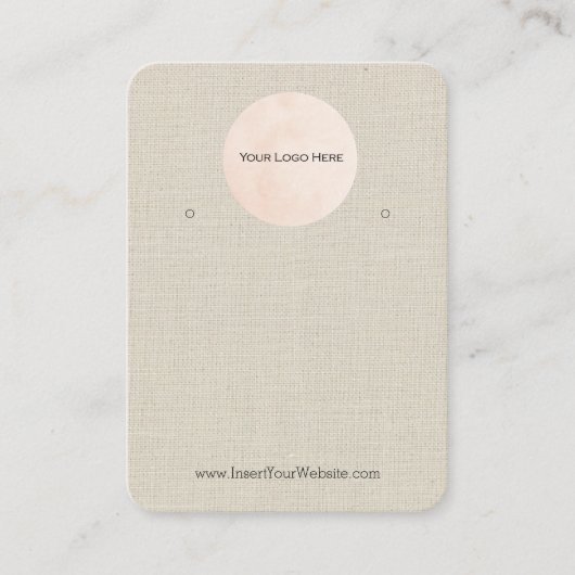 Uw Logo Burlap Linen-beeldscherm Visitekaartje (Voorkant)