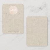 Uw Logo Burlap Linen-beeldscherm Visitekaartje (Voorkant / Achterkant)