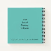 Uw Logo, Bus.Name, Website & Info Promo, LT Blauwg Notitieboek (Achterkant)