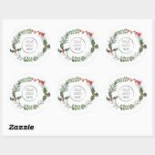 Uw Logo Business Custom Holiday Kerstmis Ronde Sticker (Vel)