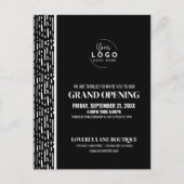 Uw Logo Business Event Grand Opening Invitation Briefkaart (Voorkant)