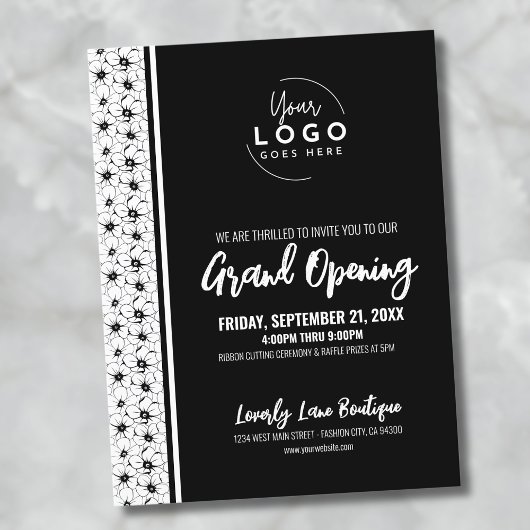 Uw Logo Business Grand Opening Invitation Briefkaart