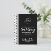 Uw Logo Business Grand Opening Invitation Briefkaart (Staand voorkant)