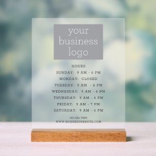 Uw Logo Business Kantoor Uren Welkomstbord Acryl Bord