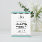 Uw Logo Business Launch Party Briefkaart (Staand voorkant)